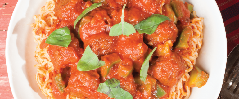Spaghetti and meatballs